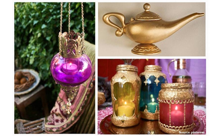 Aladin magic lantern and candle